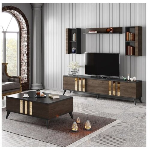 Hanah home set namestaja za dnevnu sobu gold set - antracit, | Eponuda.com