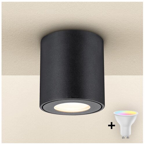  Brilagi - LED RGBW prigu&scaron;iva kupatilsko svetlo MIA 1xGU10/6W/230V 84x80 mm crna IP54 Cene