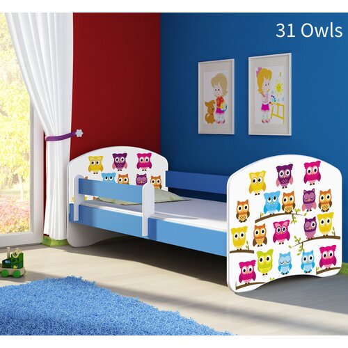  Dječji krevet ACMA s motivom, bočna plava 160x80 cm 31 Owls Cene