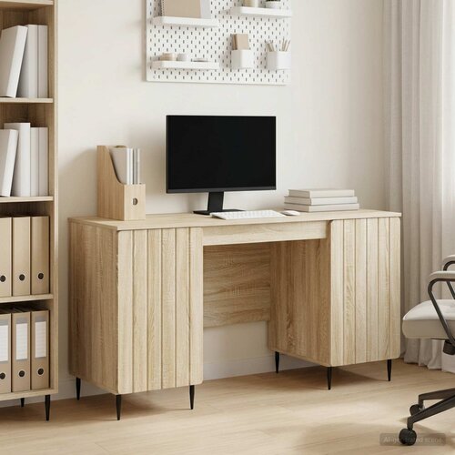  Stol Hrast sonoma 142,5 x 50 x 75 cm Konstruirano drvo Slike