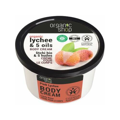 Organic Shop body cream pink lychee 250 ml Cene