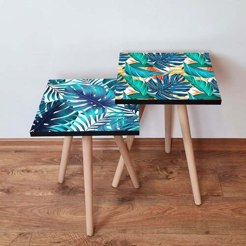 Hanah home 2Shp501 - multicolor multicolor nesting table (2 pieces) Cene