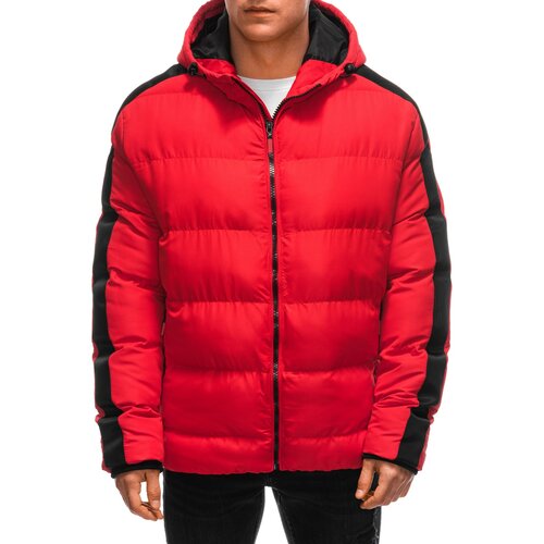 Edoti Men's quilted winter jacket - red Cene