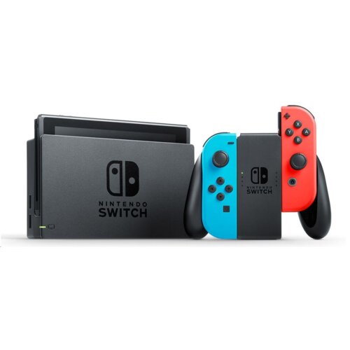 NINTENDO SWITCH V2 2019 prenosna igralna konzola 15,8 cm (6.2&amp;quot;) 32 GB Zaslon na dotik Wi-Fi Črna, Modra, Rdeča Slike