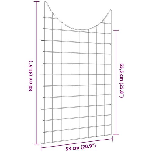 VidaXL Set ograde za ribnjak 8 pcs Zelena 50 x 80 cm Čelik Slike