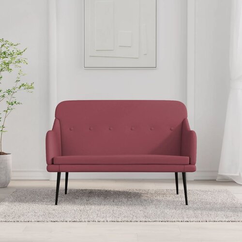  Klupa crvena boja vina 110 x 76 x 80 cm od tkanine Cijene