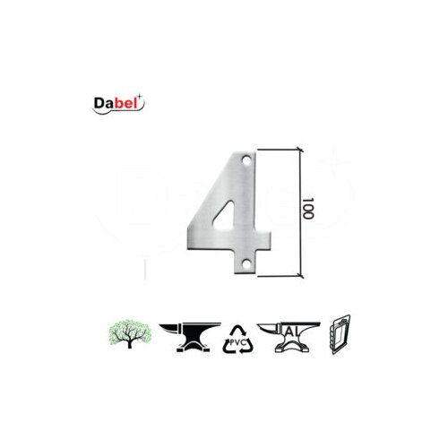 Dabel kućni broj ARIEL-4 Inox 100mm SPD 1504152 Cene