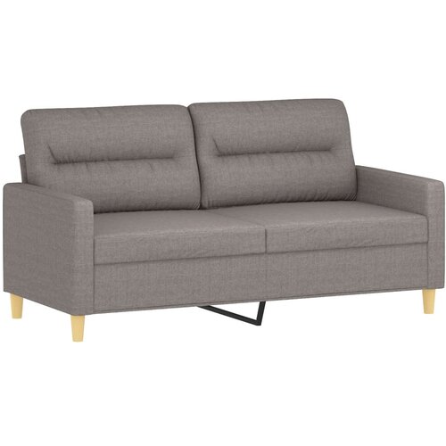 2-dijelni set sofa s jastucima smeđesivi od tkanine Slike