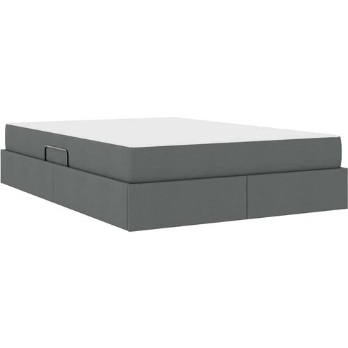  Krevet s madracem i skladi&amp;scaron;tem Tamno siva 140 x 190 cm Slike
