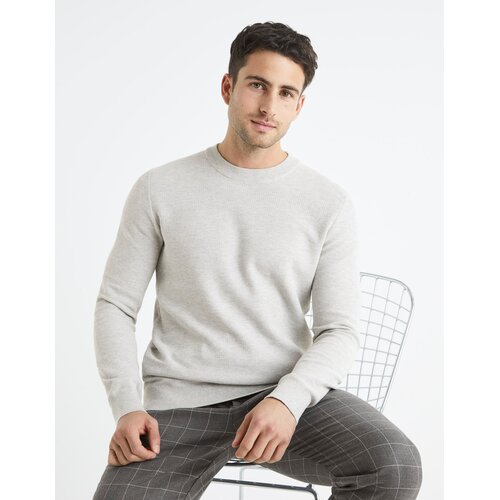 Celio Sweater Bepic with round neckline - Men Slike