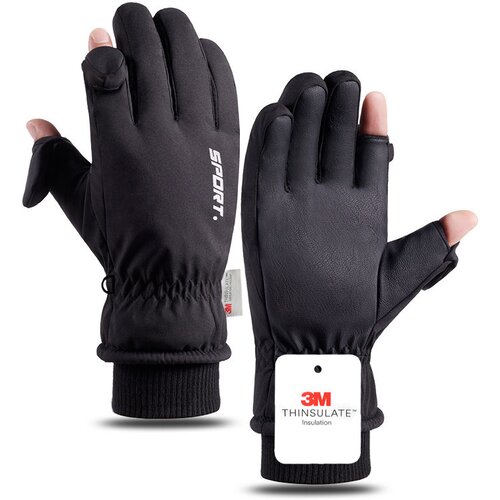 INF rokavice z žametom in flisom black l, (21658308) Cene