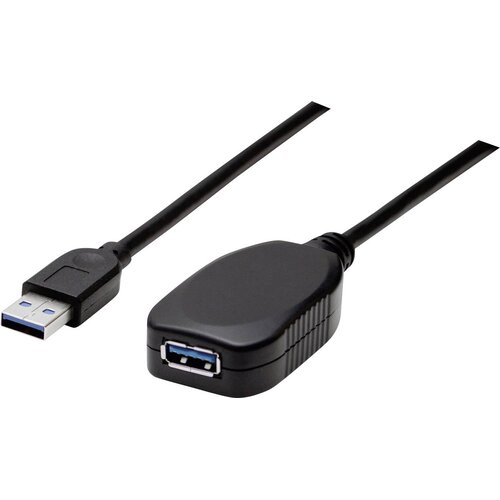 Manhattan USB kabel USB 3.2 gen. 1 (USB 3.0) USB-A vtič\, USB-A vtičnica 5.00 m črna 150712, (20416652) Cene