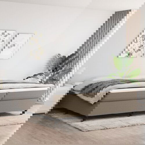 The Living Store Box spring posteljni okvir taupe 200x200 cm blago - Box Spring Posteljni Okvir, (21513579) Slike