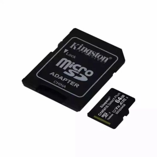 Kingston Micro SD Card 64GB + SD adapter SDCS2/64GB class 10 Slike