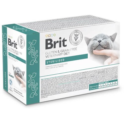 Brit veterinary diet Brit GGF veterinarska dieta za mačke Sterilised, vrečka - losos - 85 g 12 x 85 g Cene