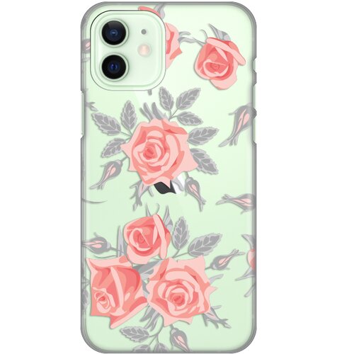 maska Silikonska Print Skin za iPhone 12 6.1 Elegant Roses Slike