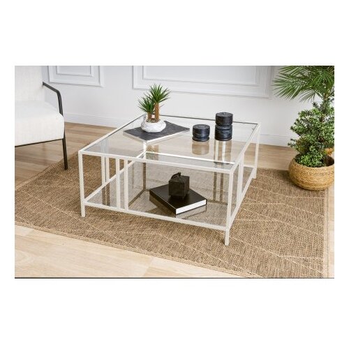 Hanah home Sto za dnevnu sobu Uranus White Transparent Slike