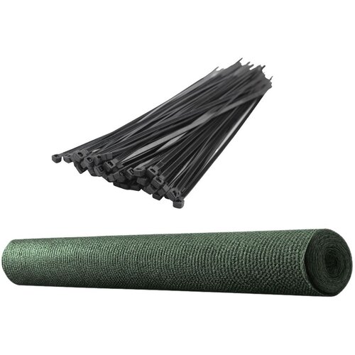  Mreža za sjenu za ogradu, maskiranje ograde, zelena 1,5 m 50 m 140 g/m&amp;sup2; Slike