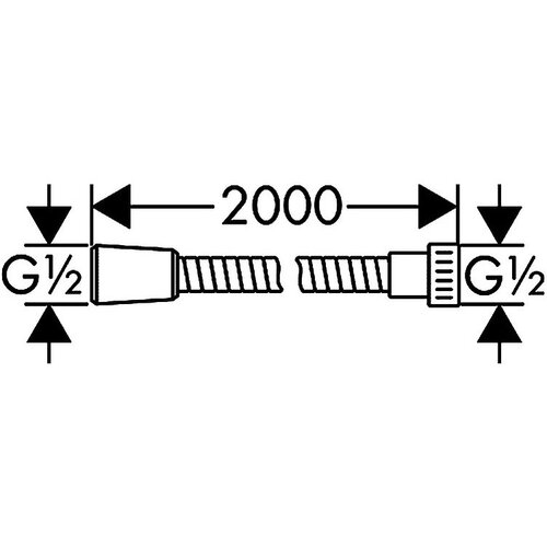 Hansgrohe Pr&amp;scaron;na cev Metaflex (krom, 200 cm) Slike