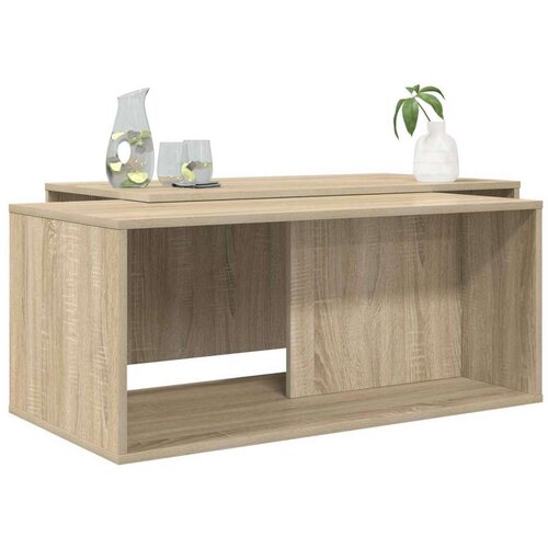  Set stolića za kavu 2 pcs Sonoma hrast Konstruirano drvo Slike