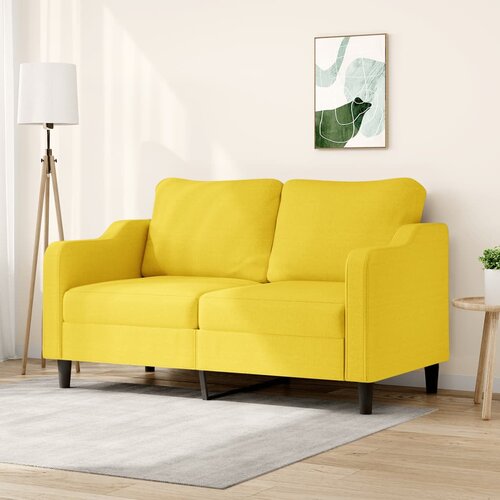 vidaXL Dvosjed od tkanine svjetložuti 140 cm Cijene