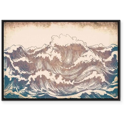  Slika - Giant waves 60x40 U crnom drvenom okviru Slike