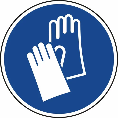  Samoljepljiva naljepnica upozorenja - zaštitne rukavice 100 mm