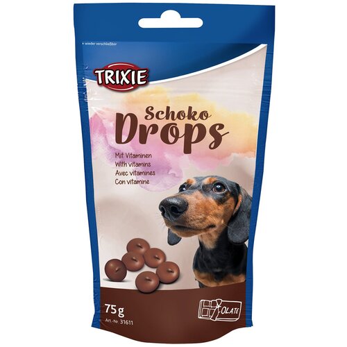 Trixie chocolate drops 75g Slike