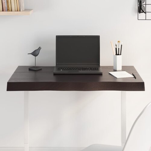 vidaXL Stolna ploča tamnosmeđa 80x50x(2-6) cm obrađena hrastovina Cijene