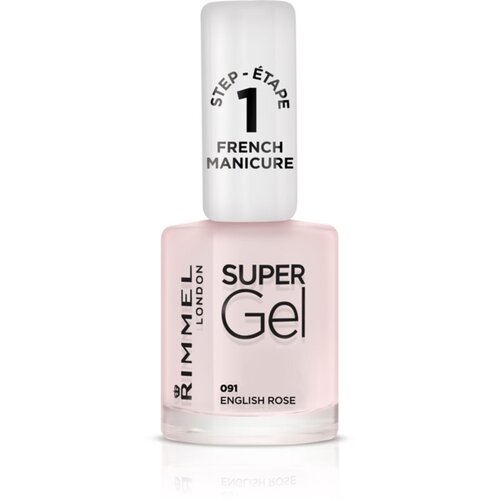 Rimmel London Super Gel Step 1 lak za francosko manikiro odtenek 091 English Rose 12 ml Cene