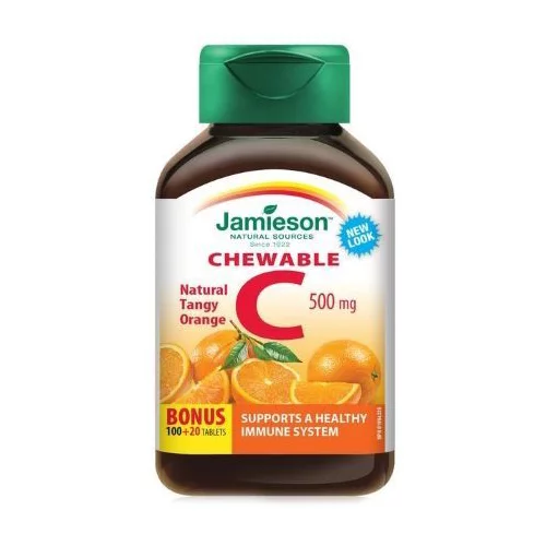Jamieson Vitamin C 500mg, žvečljive tablete