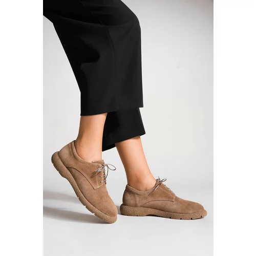 Marjin Oxford Shoes - Brown - Flat