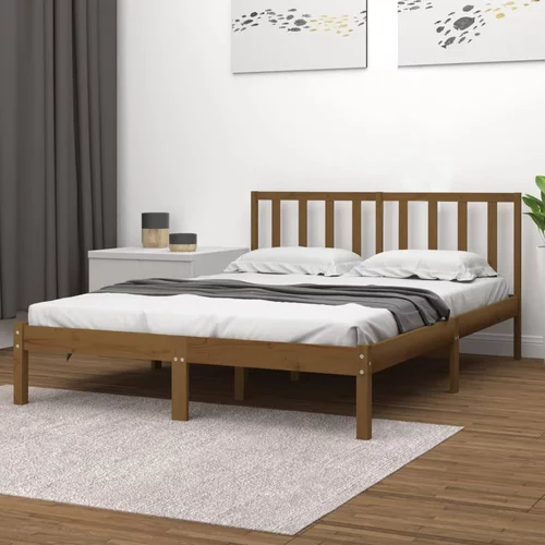 za krevet boja meda drveni 120 x 190 cm 4FT mali bračni