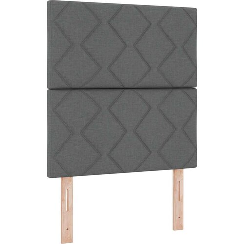  Krevet s opruga kutije Tamno siva 190 x 90 cm tkanina Slike