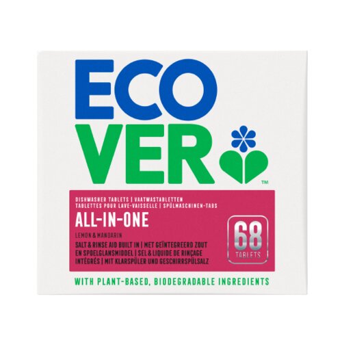 Ecover All-in-One tablete za strojno pranje posuđa - Limun &amp;amp; mandarina - 68 komada Slike