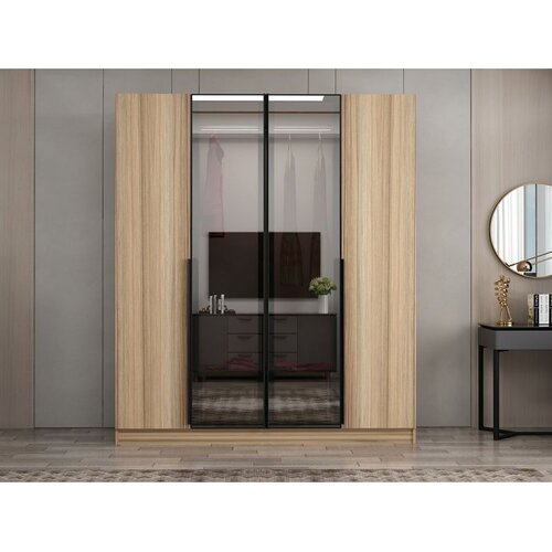 Hanah home ormar sa reflektujućim staklom Nisa 20610, 180 cm, dore Cene
