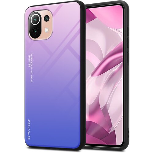 Cadorabo Ohi&scaron;je, združljiv z Xiaomi v roza - modri - dvobarvni za&scaron;čitni pokrov iz silikona TPU in hrbta iz kaljenega stekla, (20588521) Cene