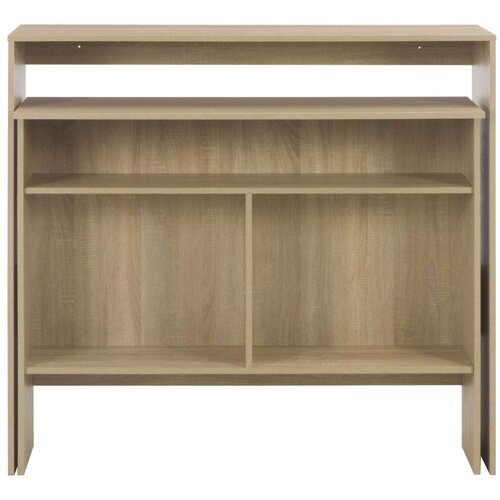 VidaXL Barski stol s 2 stolne ploče boja hrasta 130 x 40 x 120 cm Slike