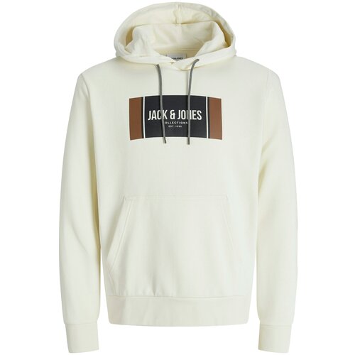 Jack & Jones Majica 'JJHAYATO' rjava / črna / volneno bela Cene