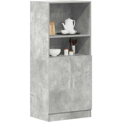 VidaXL Kuhinjska omarica betonsko siv 57x41,5x131,5 cm inž. les Slike