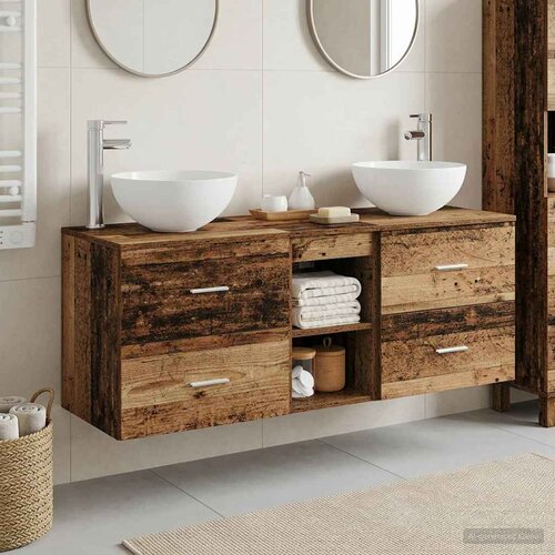  Set ormarića za kupaonicu 3 kom. Staro drvo 49,5 x 41 x 64,5 cm Cijene