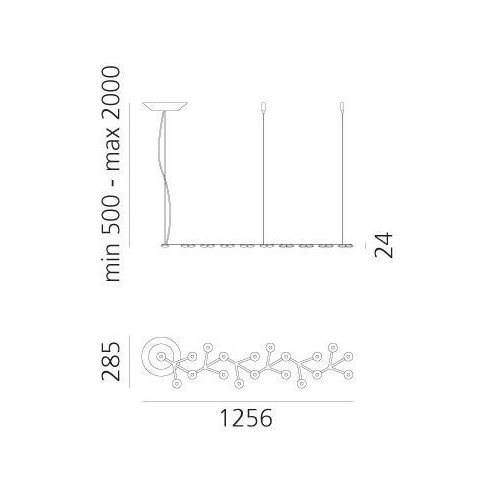 ARTEMIDE 1578050APP - led prigu&amp;scaron;iva luster na sajli net LED/45W/230V 3000K Slike