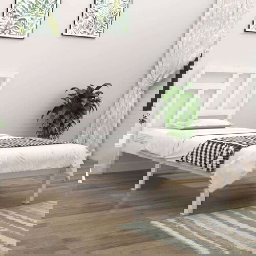  Posteljni okvir bel iz borovine 90x200 cm, (20648367) Slike