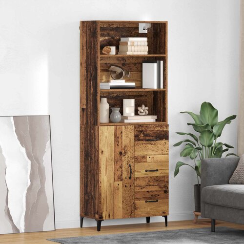  Highboard Staro drvo 69,5 x 34 x 180 cm Konstruirano drvo Slike