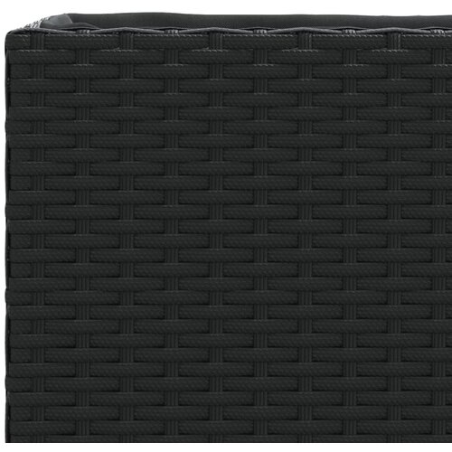  Vrtne sadilice s 2 posude 2 kom crne 72x30x32 cm poliratan Slike
