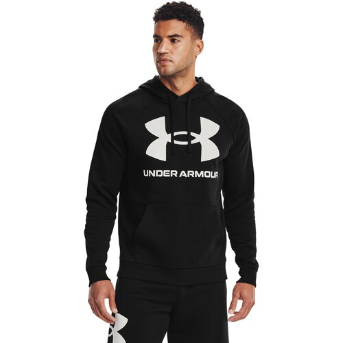 Under Armour Rival Fleece Big Logo Hoodie Black/ Onyx White Cene