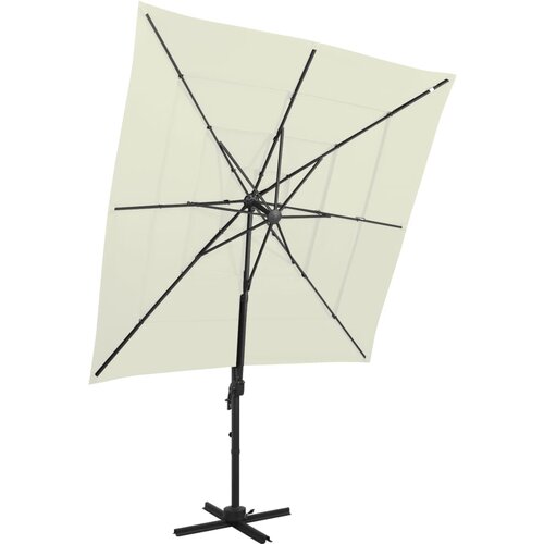 VidaXL Senčnik aluminij pe&amp;scaron;čen 250x250 cm Slike