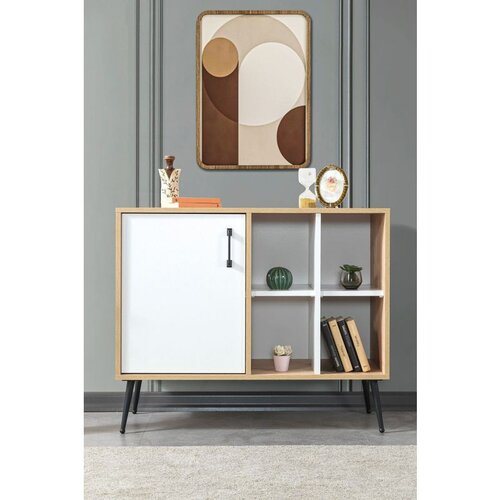 Hanah home komoda Şile 4111, 100 cm, hrast Sapphire / bela Slike