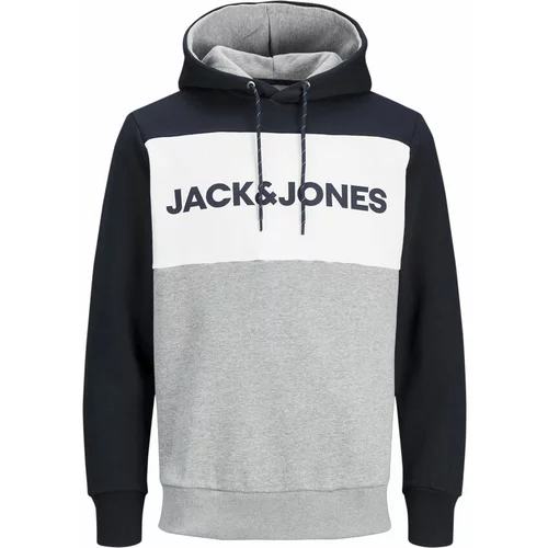 Jack & Jones Moški pulover JJELOGO moški pulover Temno modra