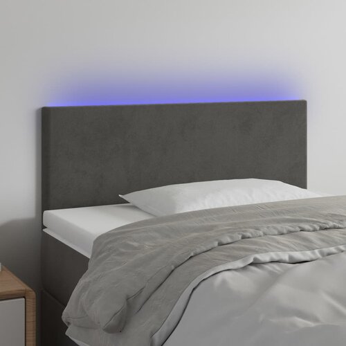 vidaXL LED uzglavlje tamnosivo 80 x 5 x 78/88 cm baršunasto Cijene